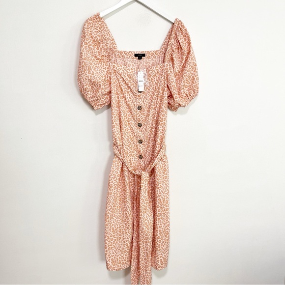 J. Crew Pink Animal Print Midi Dress - Picture 4 of 10